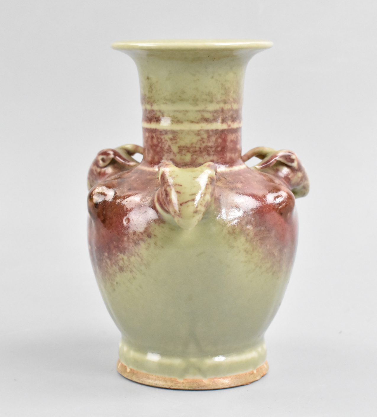 CHINESE FLAMBE GLAZED DEER VASE,
