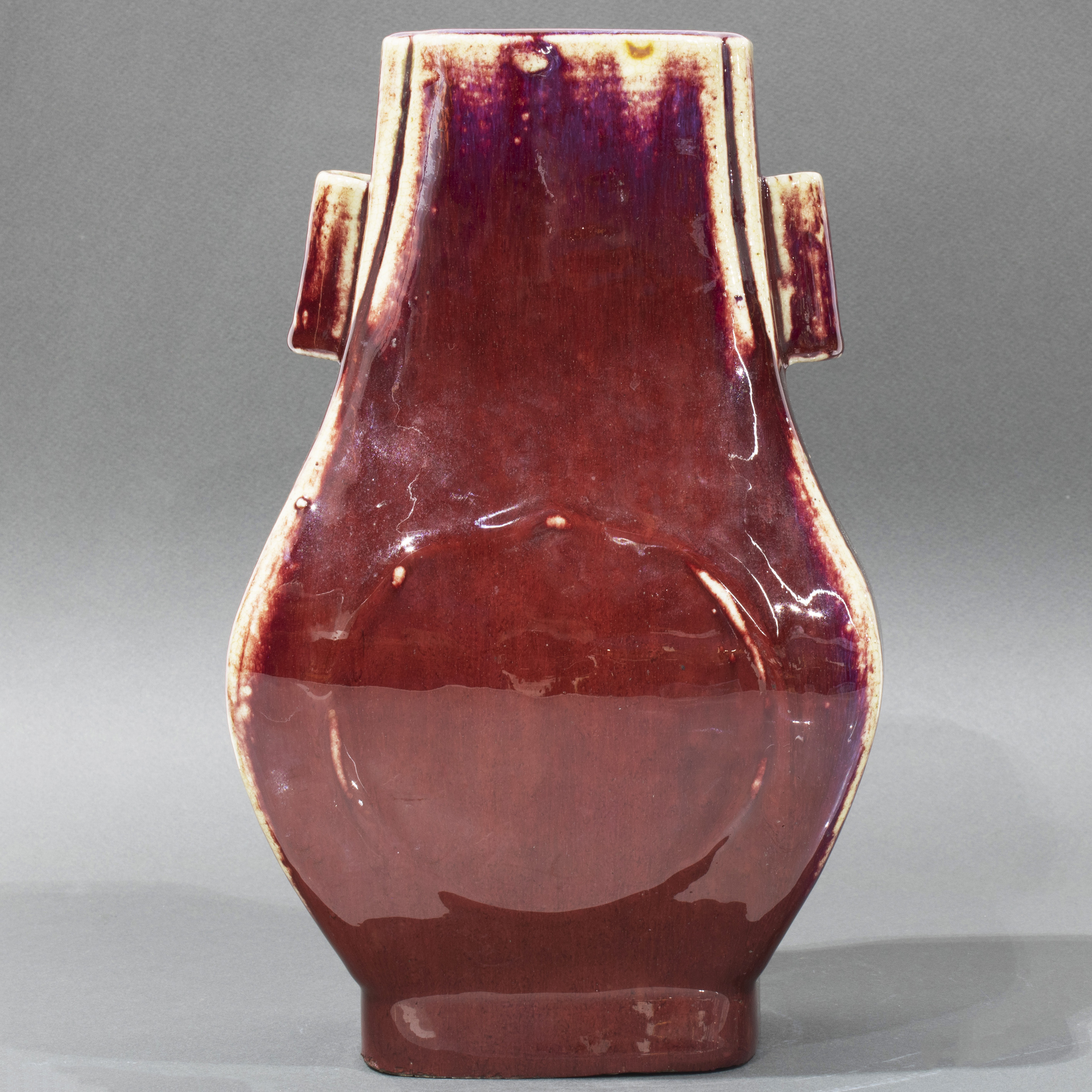 CHINESE FLAMBE GLAZED HU VASE