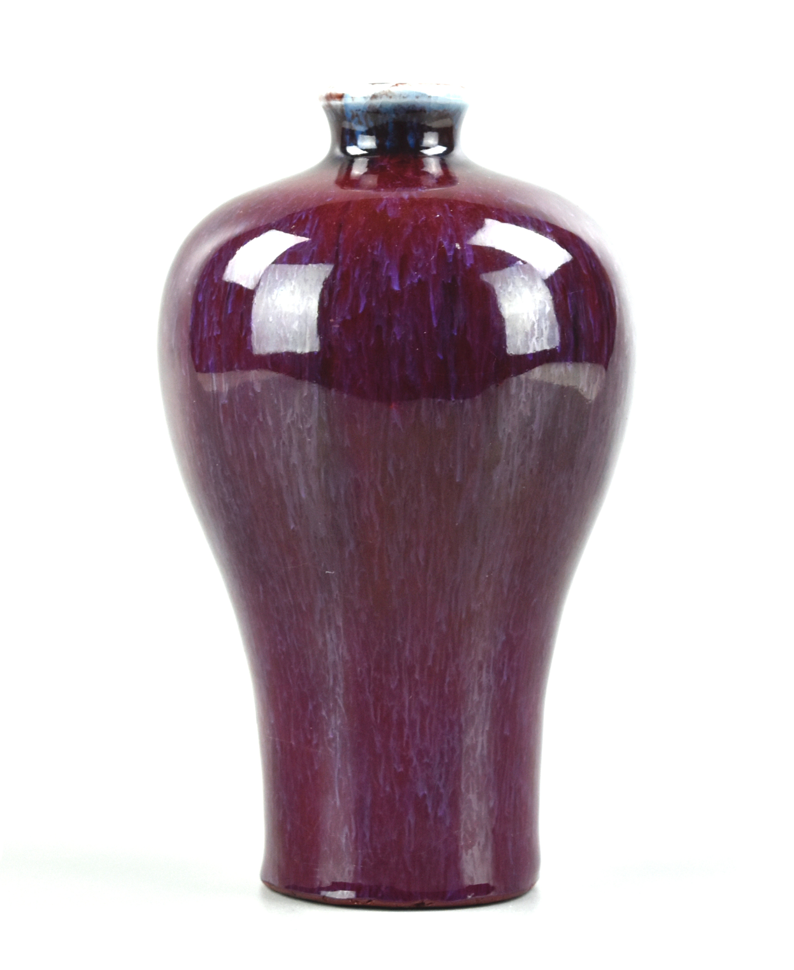 CHINESE FLAMBE GLAZED MEI VASE,