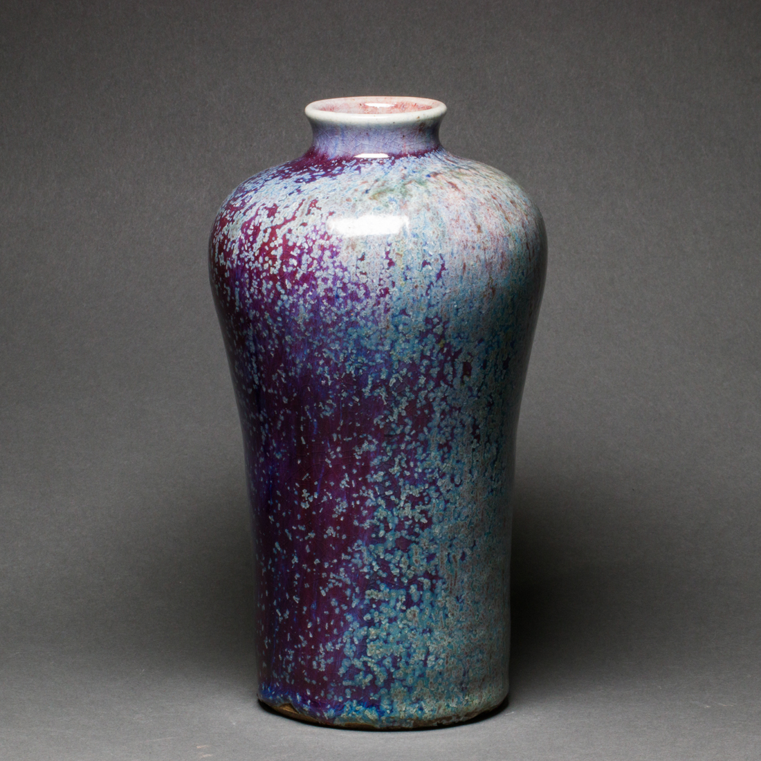 CHINESE FLAMBE GLAZED MEIPING