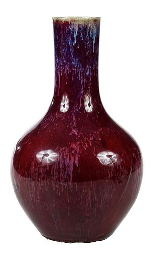 CHINESE FLAMBE GLAZED PORCELAIN