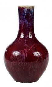 CHINESE FLAMBE GLAZED PORCELAI