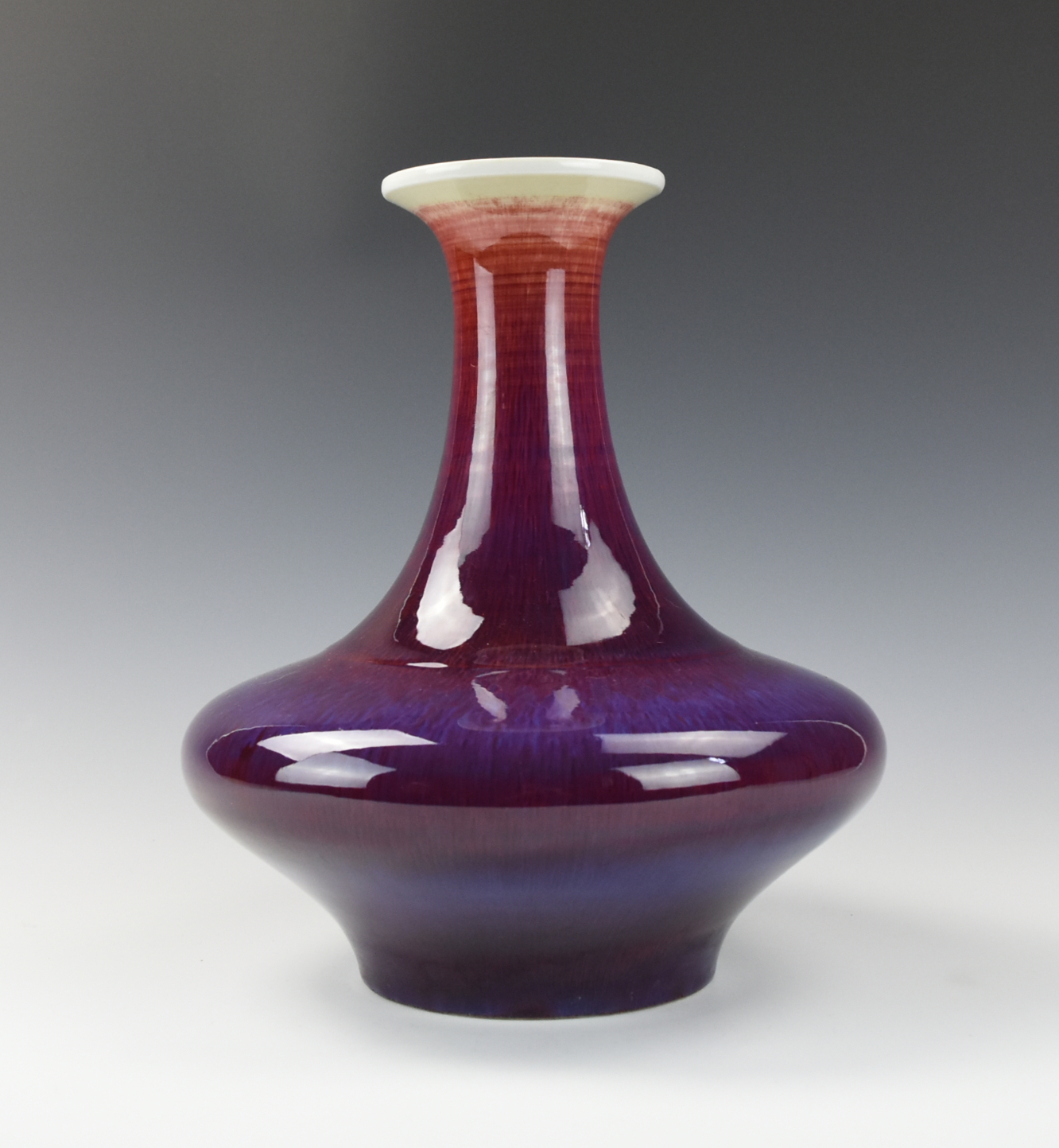 CHINESE FLAMBE-GLAZED VASE, 20TH C.