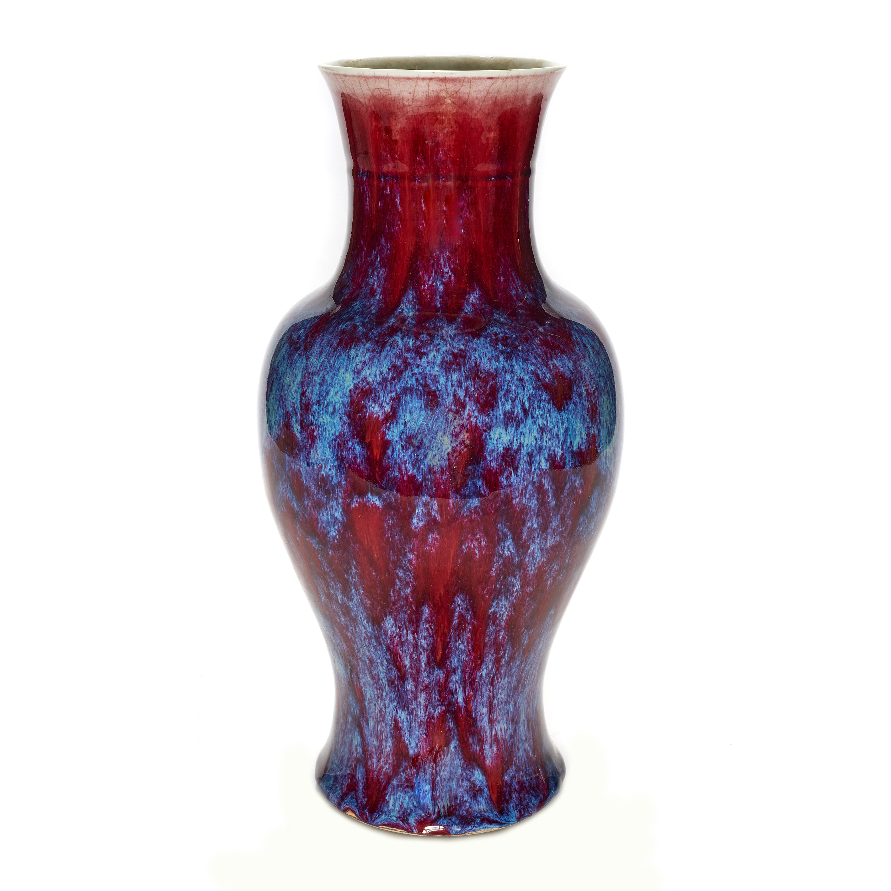 CHINESE FLAMBE GLAZED VASE