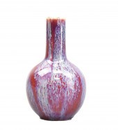 CHINESE FLAMBE GLOBULAR VASE,1