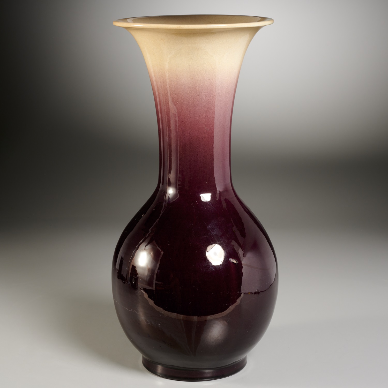 CHINESE FLAMBE HAITANGZUN VASE Qing