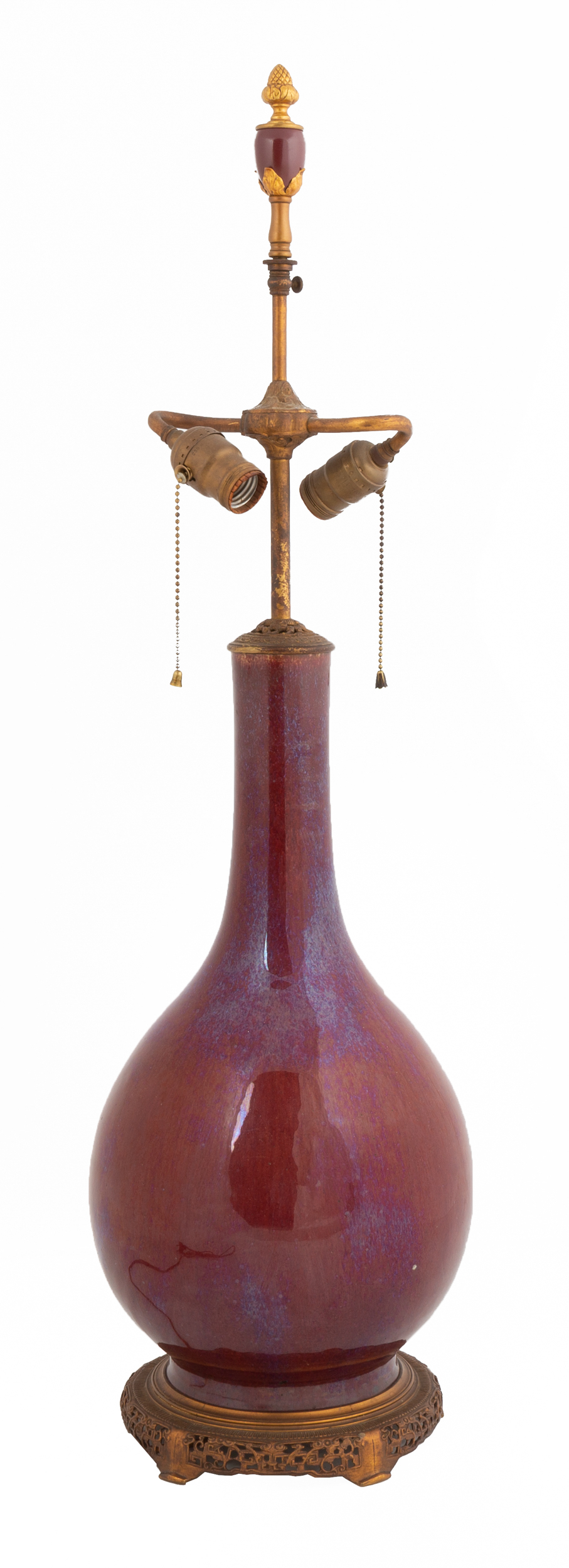 CHINESE FLAMBE PORCELAIN SANG DE