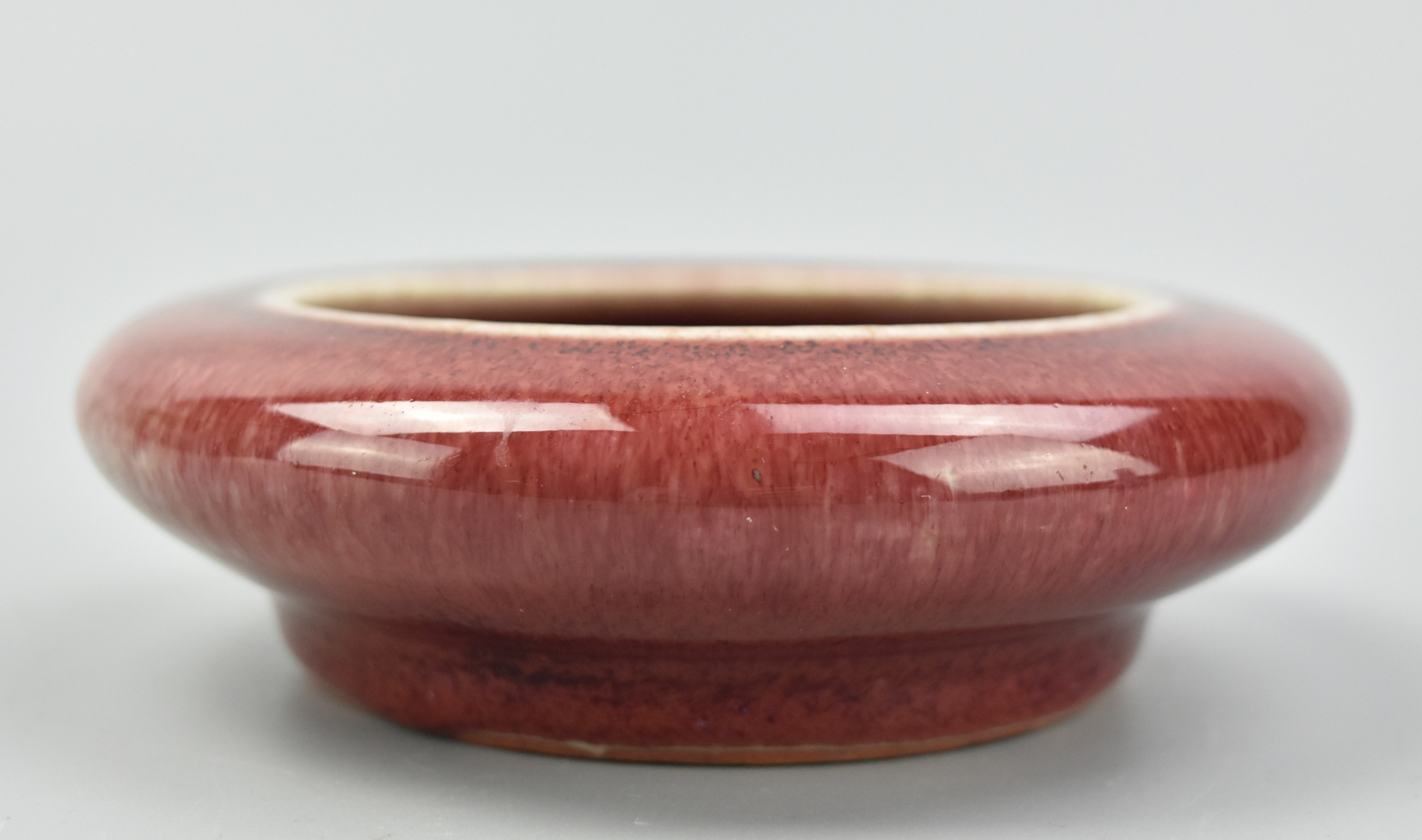 CHINESE FLAMBE RED GLAZED WASHER,