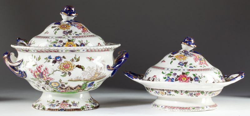 ''Chinese Flora'' Ironstone Serving
