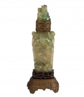 CHINESE FLOURITE COVERED VASE