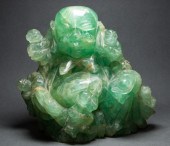 CHINESE FLUORITE CARVING OF BU