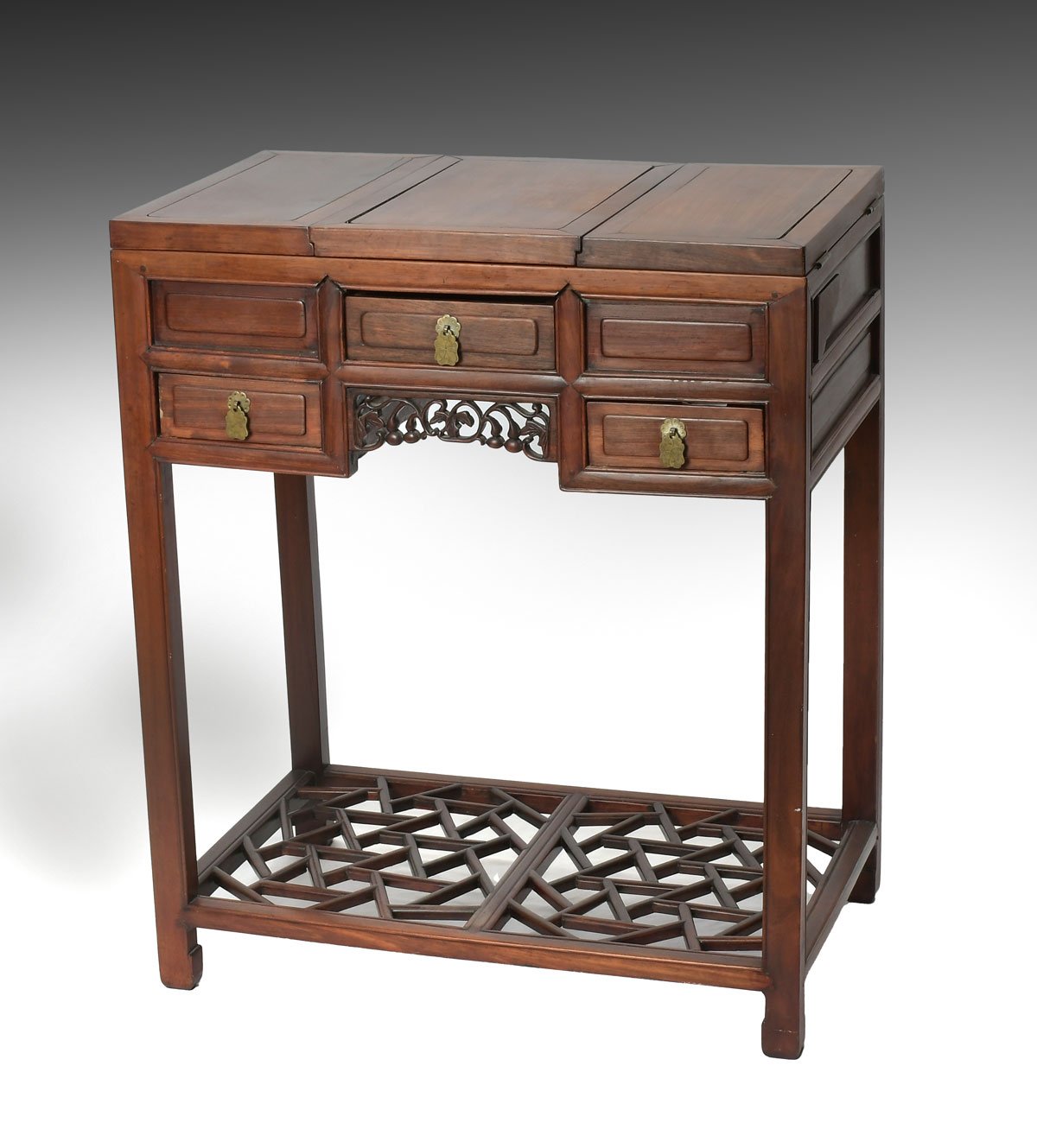CHINESE FOLDING VANITY WITH MIRROR: