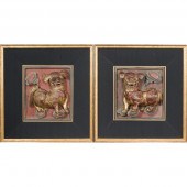 Chinese Foo Dog Wall Panels Ch