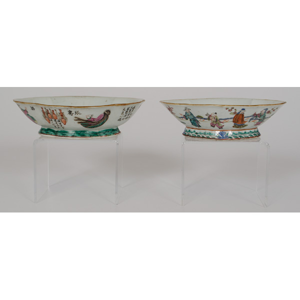 Chinese Footed Dishes Chinese.  Two