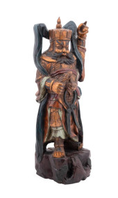 CHINESE FORTUNE GOD GILT CARVE
