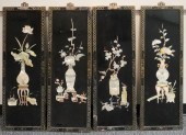 CHINESE FOUR-FOLD STONE DECORA