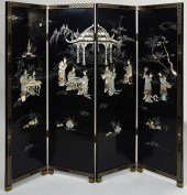 CHINESE FOUR-PANEL FOLDING SCR