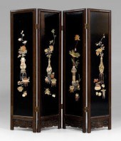 Chinese four-panel inlaid scre
