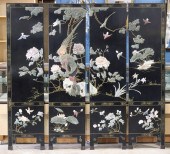 CHINESE FOUR-PANEL LACQUERED F
