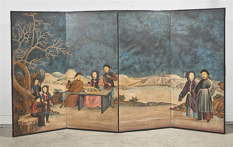 Chinese four-panel painted
