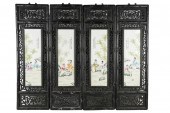 CHINESE FOUR-PANEL SCREENcarve