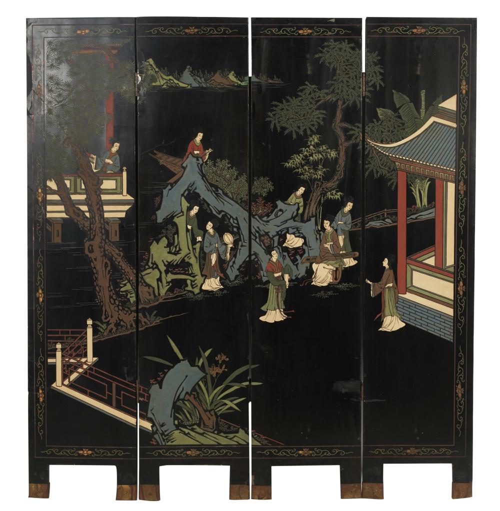 CHINESE FOUR-PANEL SCREENChinese