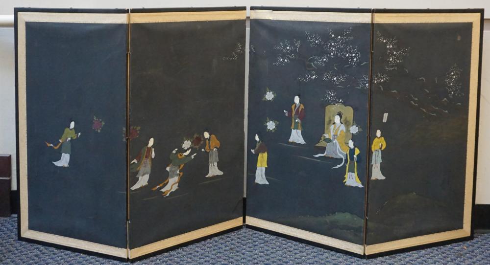 CHINESE FOUR PANEL TABLE SCREEN, 36