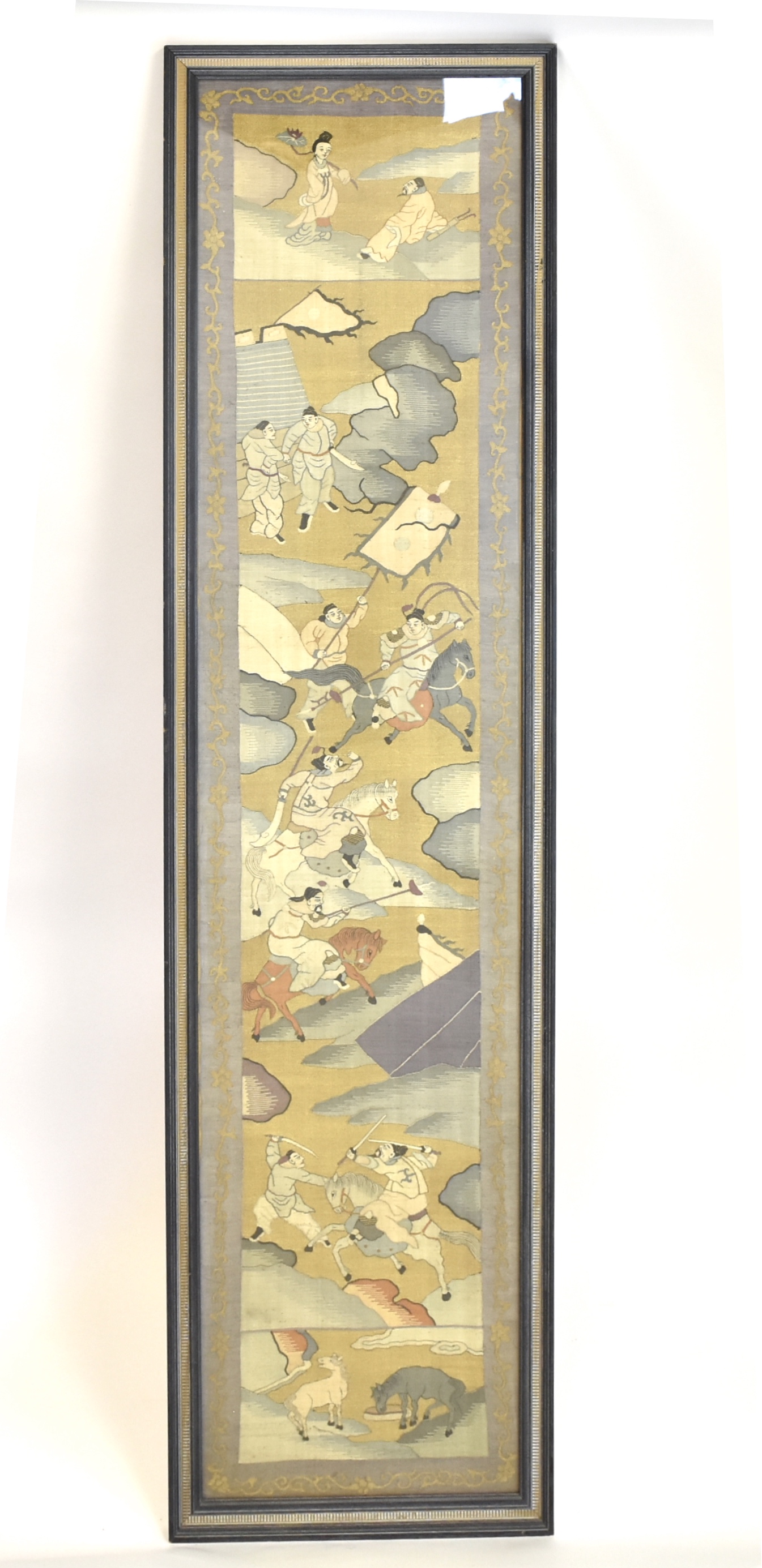 CHINESE FRAME EMBROIDERY KESI W/