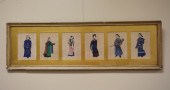 CHINESE FRAMED 6 PAINTING ON P
