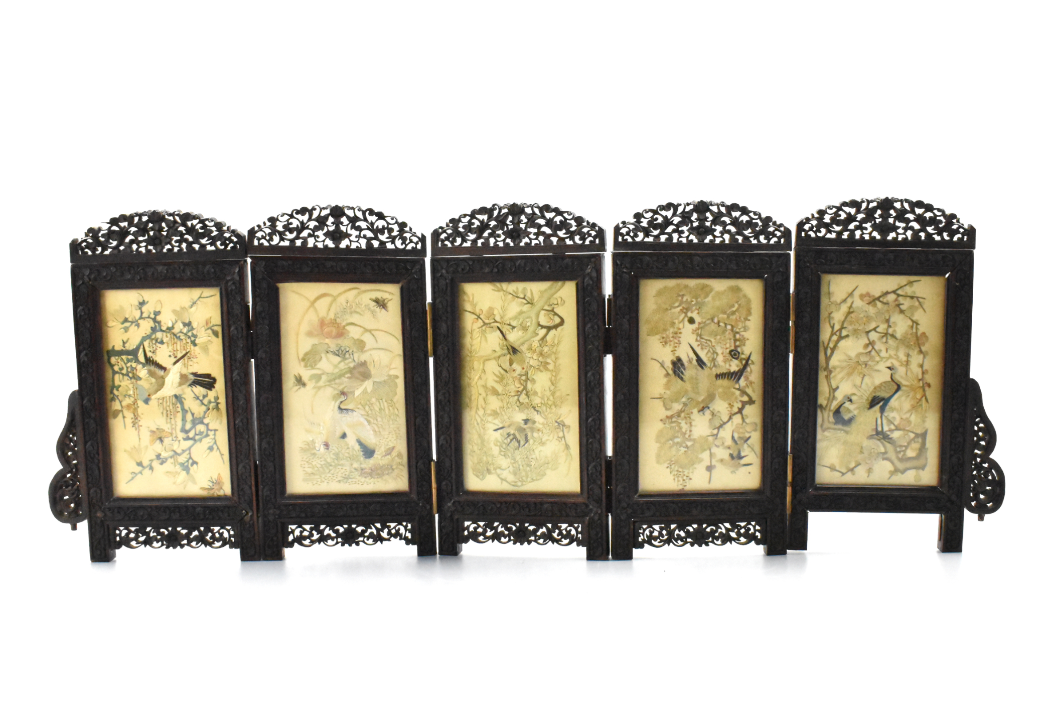 CHINESE FRAMED EMBROIDERY TABLE