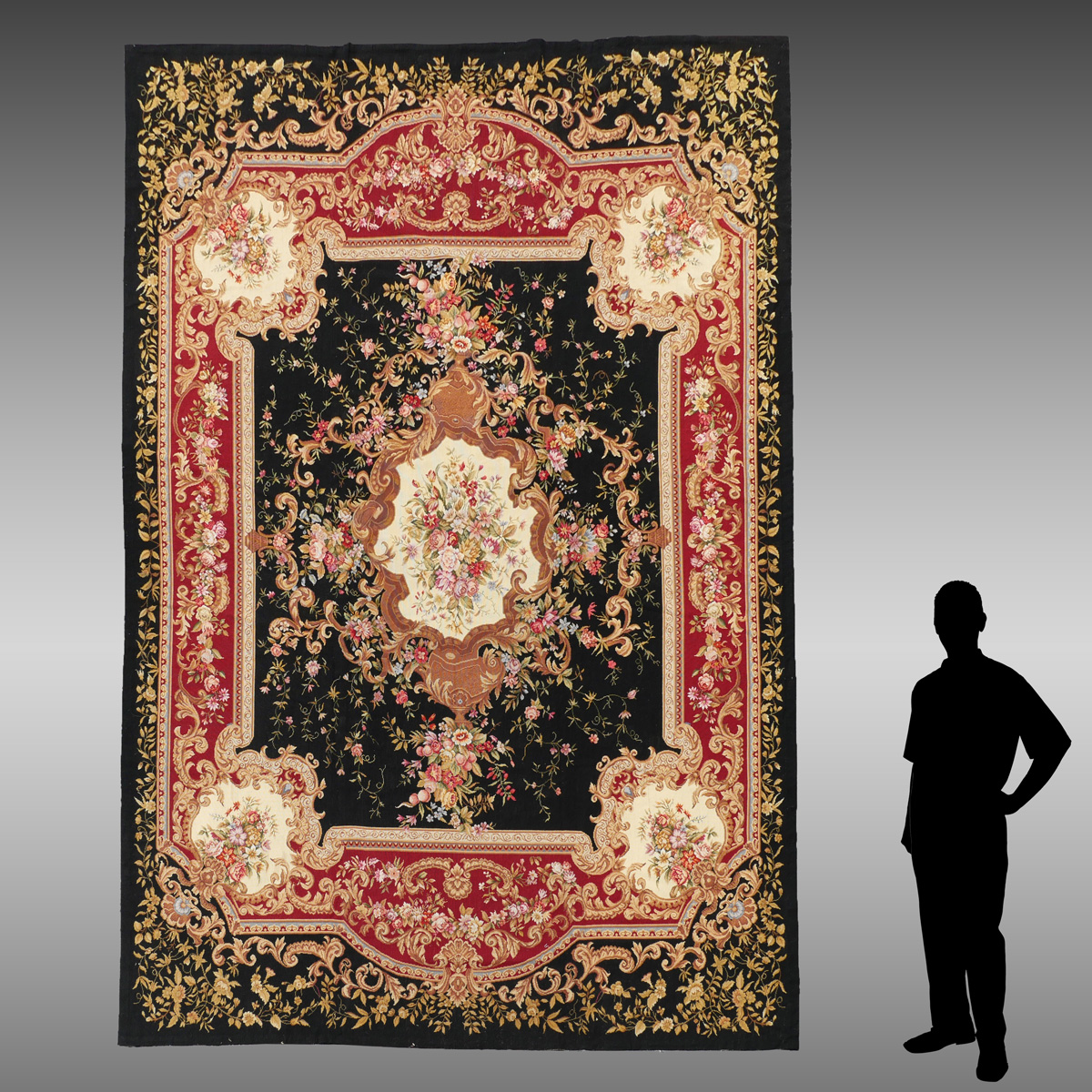 CHINESE FRENCH AUBUSSON DESIGN HAND