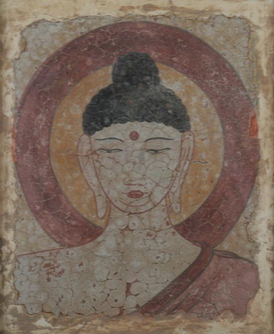 CHINESE FRESCO FRAGMENT Turfan