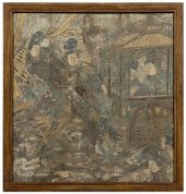 Chinese fresco, ink and color