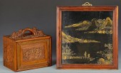 CHINESE GAMING BOX & FRAMED LA