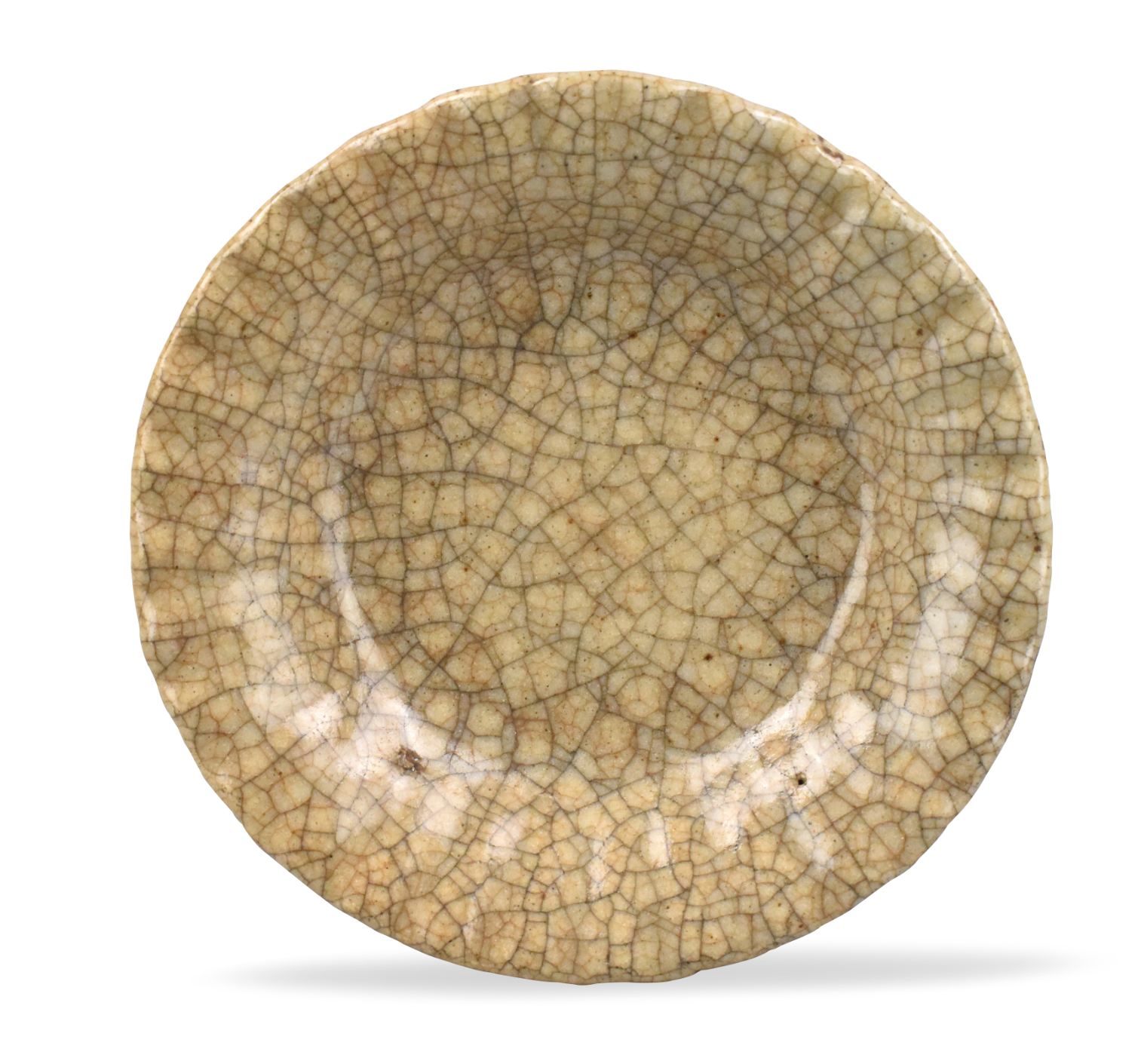CHINESE GE TYPE GLAZED LOBED DISH