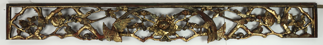 CHINESE GILT AND CINNABAR LACQUERED