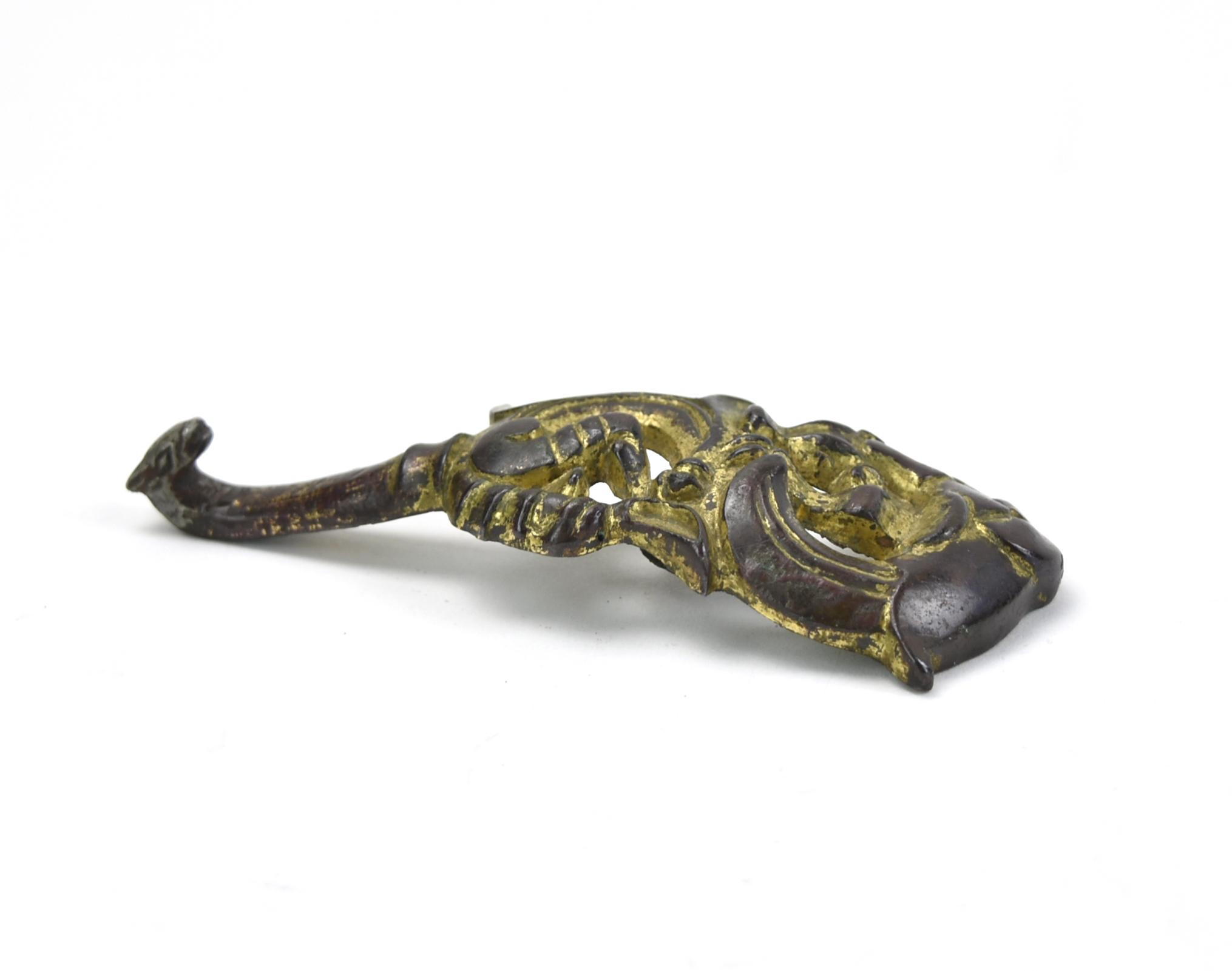 CHINESE GILT BRONZE BELT HOOK,