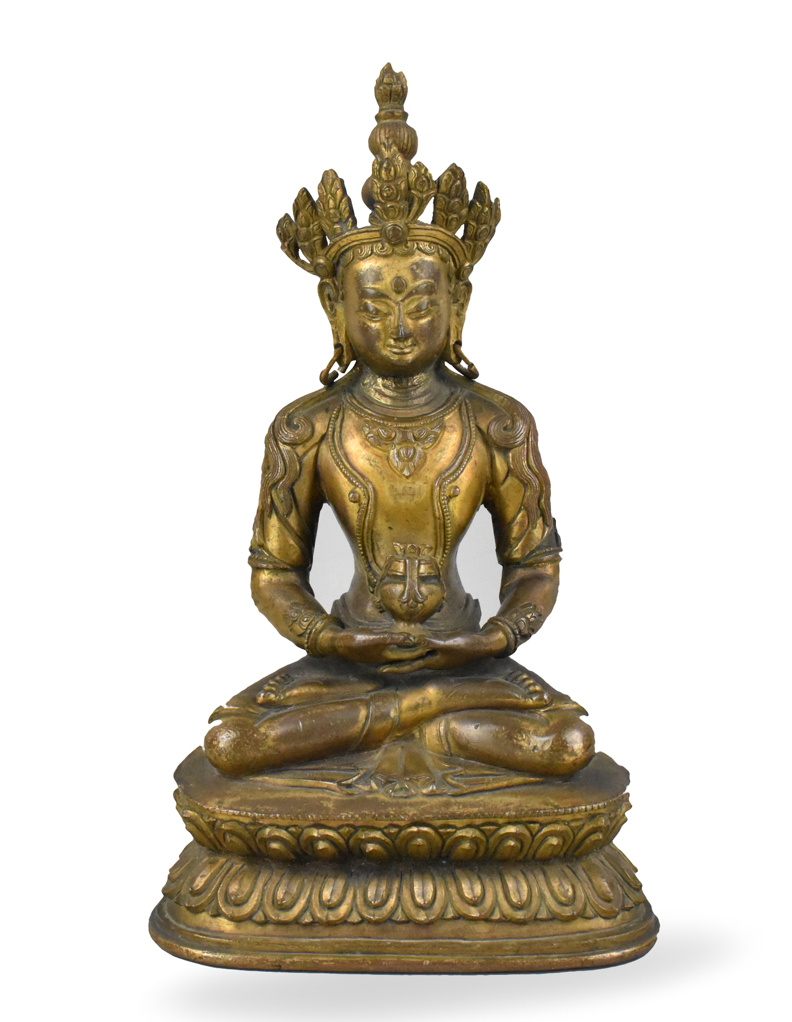 CHINESE GILT BRONZE BUDDHA AMITAYUS