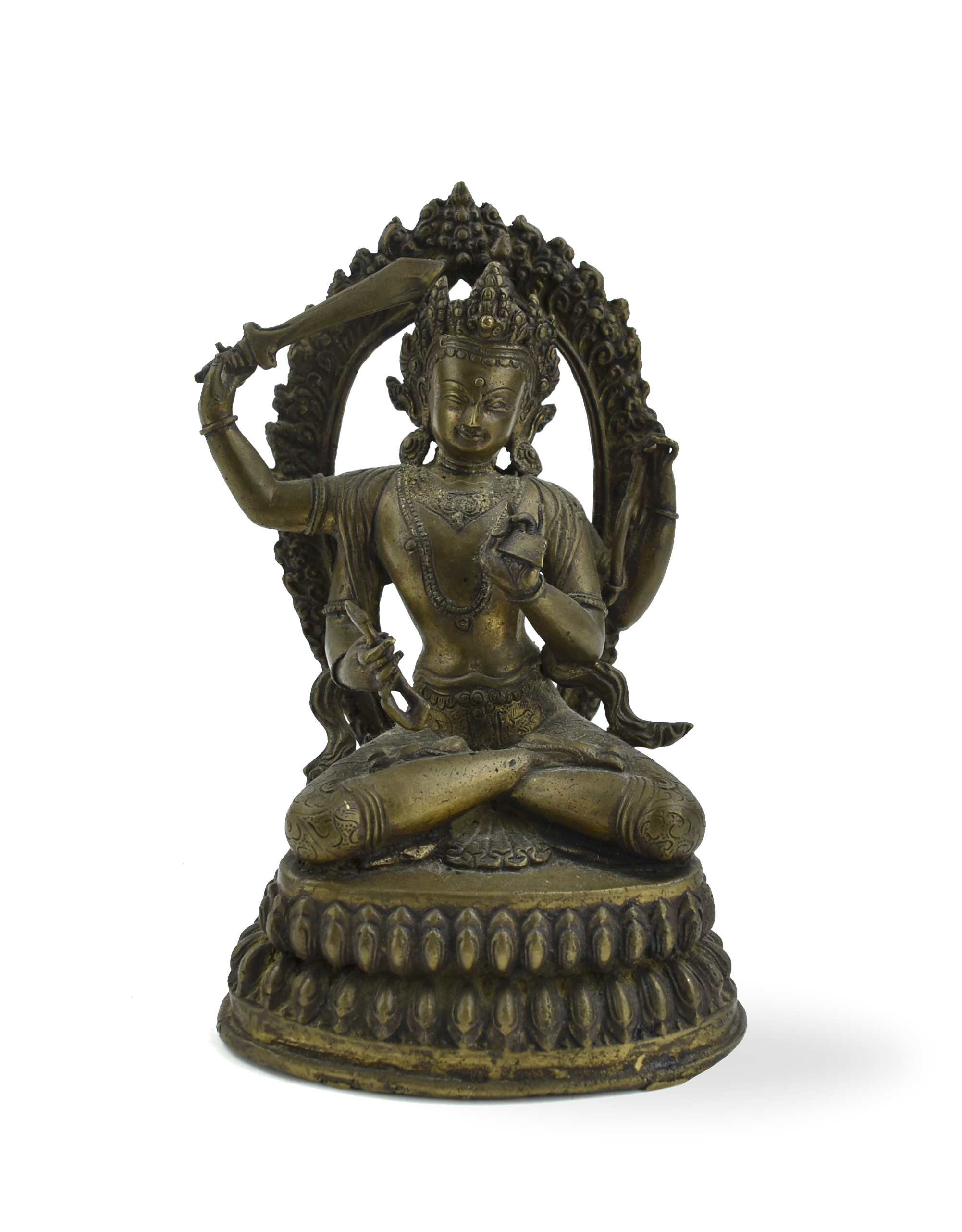 CHINESE GILT BRONZE BUDDHA