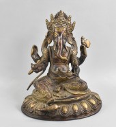CHINESE GILT BRONZE BUDDHA FIG