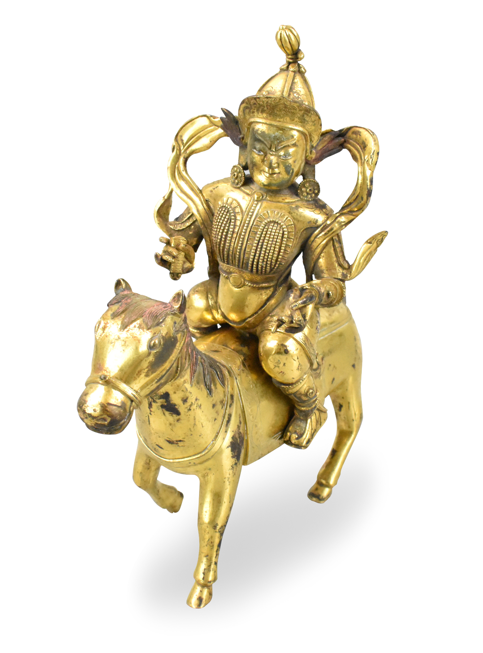 CHINESE GILT BRONZE BUDDHA FIGURE