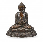 CHINESE GILT BRONZE BUDDHA FIG