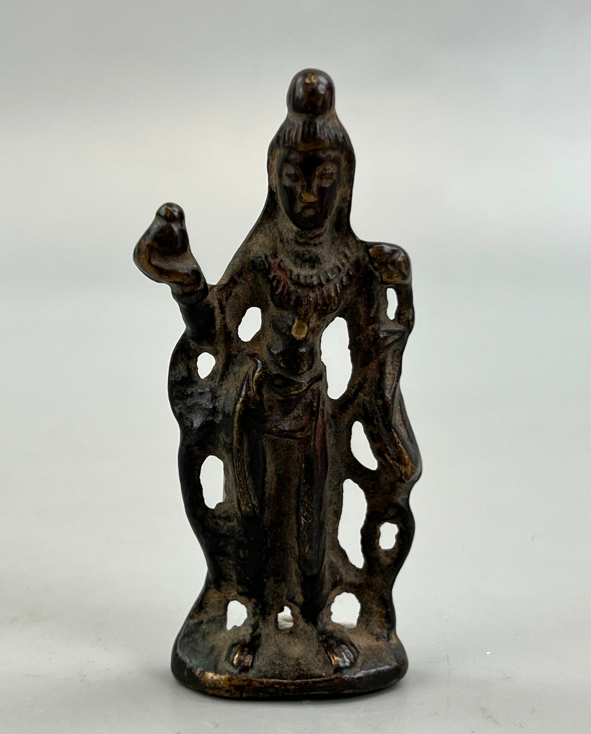 CHINESE GILT BRONZE BUDDHA