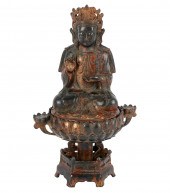 CHINESE GILT BRONZE BUDDHA FIG