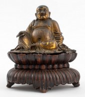 CHINESE GILT BRONZE BUDDHA HOT