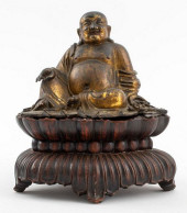 CHINESE GILT BRONZE BUDDHA HOT