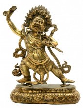 CHINESE GILT BRONZE BUDDHAChin
