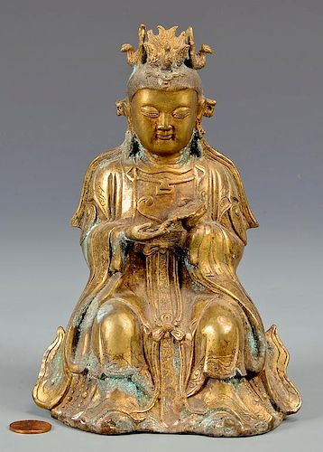 CHINESE GILT BRONZE BUDDHAChinese