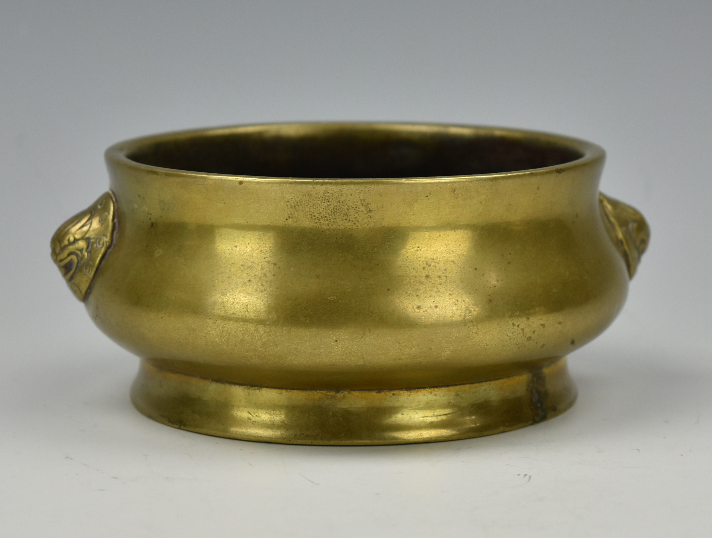 CHINESE GILT BRONZE CENSER, QING
