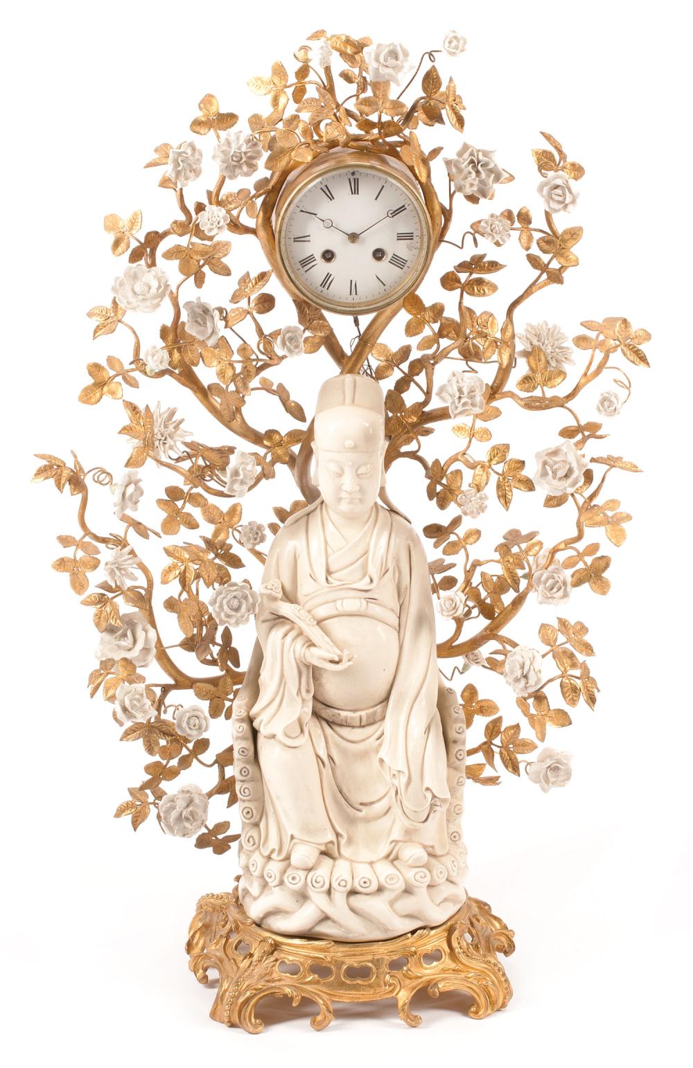 CHINESE GILT BRONZE, ENAMEL